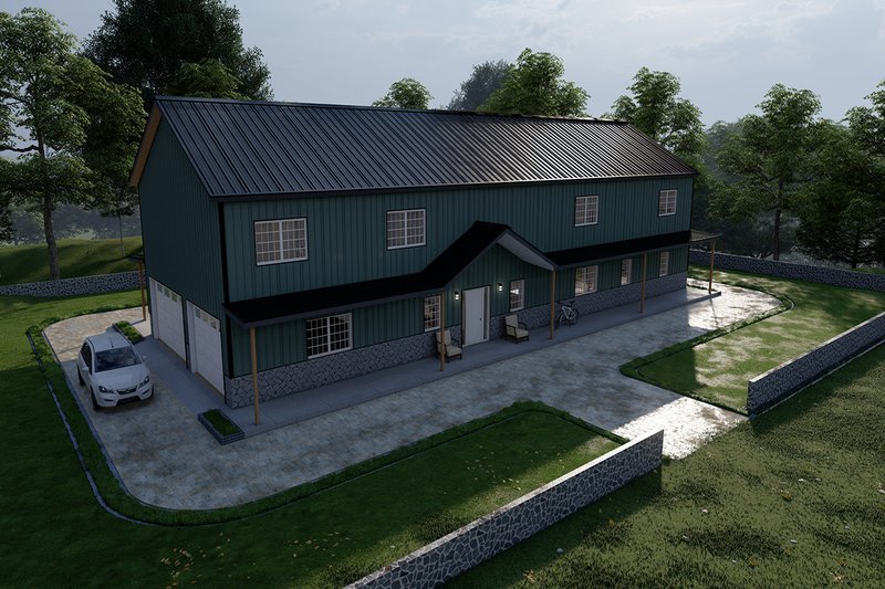 Dream House Plan - Exterior - Other Elevation 6 for Barndominium House Plan #1107-19 - 6 bed, 4 bath