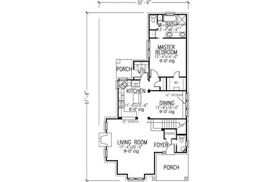 Floor Plan - Main Floor for European House Plan #410-285 - 3 bed, 2.5 bath