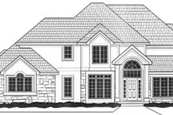 Exterior - Front Elevation for Traditional House Plan #67-609 - 4 bed, 3.5 bath