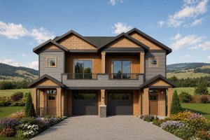 Home Plan - Exterior - Front Elevation for Craftsman House Plan #124-1473 - 6 bed, 4.5 bath