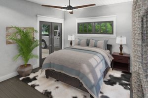 Interior - Master Bedroom 1 for Cottage House Plan #120-273 - 3 bed, 2 bath