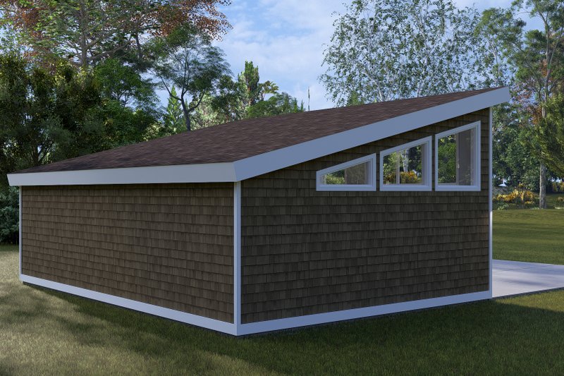 House Blueprint - Exterior - Rear Elevation 1 for Contemporary House Plan #1060-486, 0 bath