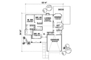 Colonial Style House Plan - 3 Beds 2 Baths 1641 Sq/Ft Plan #50-255 