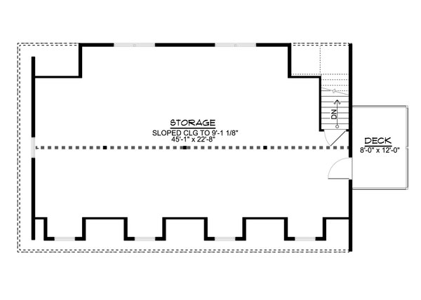 Craftsman Floor Plan - Upper Floor Plan #1064-138