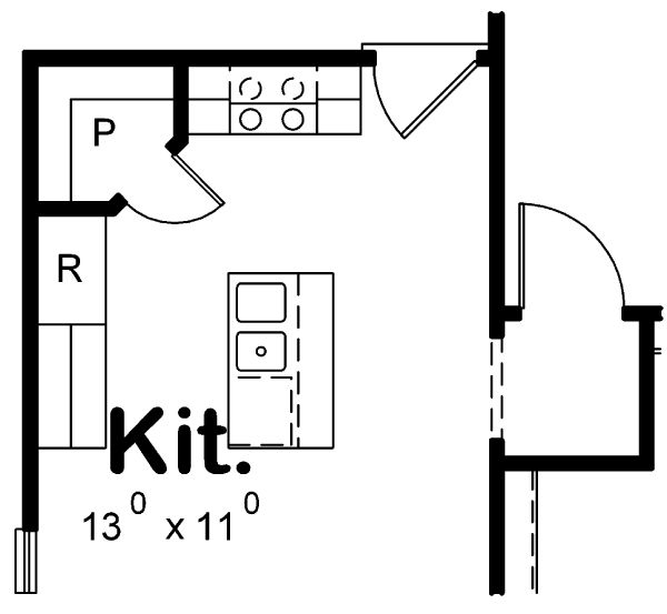 House Blueprint - Optional Kitchen