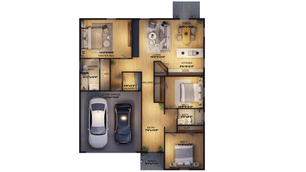 Dream House Plan - Country Floor Plan - Main Floor Plan #1110-3