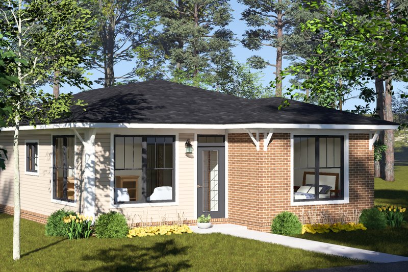 Home Plan - Exterior - Other Elevation 1 for Modern House Plan #513-2501 - 2 bed, 2 bath