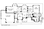 European Style House Plan - 4 Beds 3.5 Baths 3667 Sq/Ft Plan #70-536 