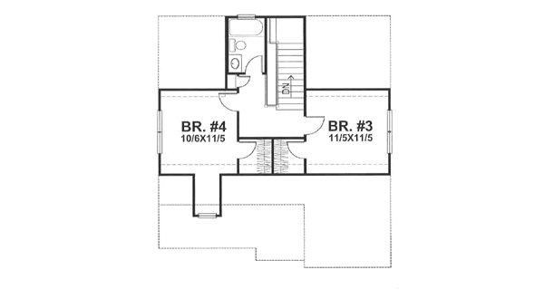 Craftsman Floor Plan - Upper Floor Plan #50-124