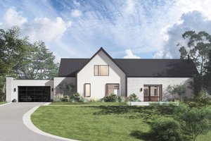 Home Plan - Contemporary Exterior - Front Elevation Plan #1114-90
