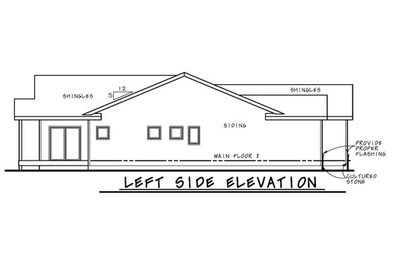 Exterior - Other Elevation 1 for Farmhouse House Plan #20-2497 - 3 bed, 3 bath