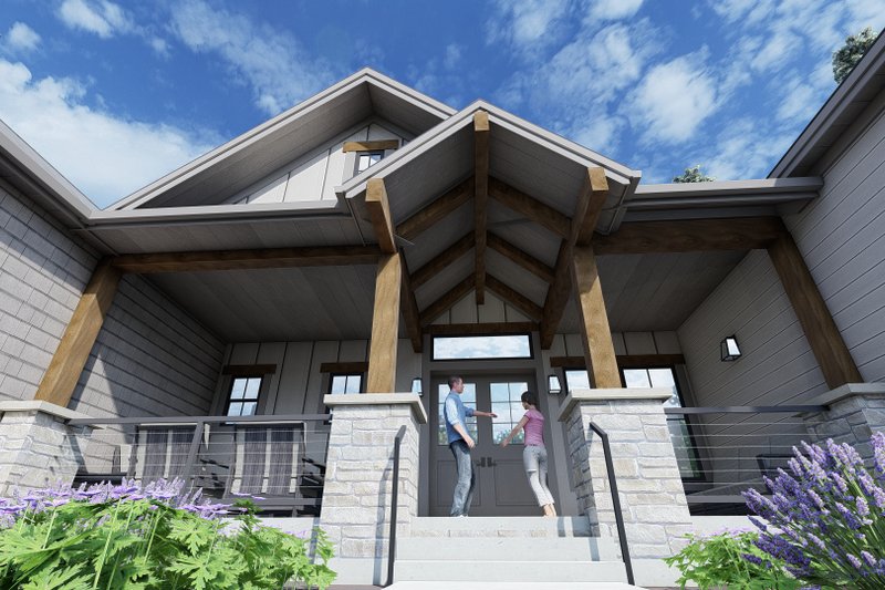 House Plan Design - Exterior - Covered Porch for Traditional House Plan #1069-33 - 2 bed, 2.5 bath
