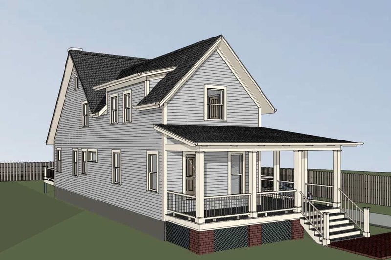 Home Plan - Exterior - Other Elevation 1 for Farmhouse House Plan #79-360 - 3 bed, 2.5 bath
