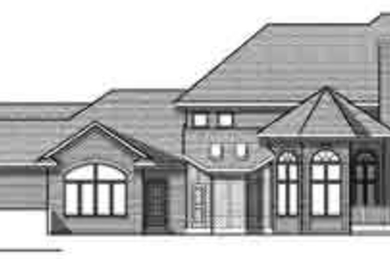 Home Plan - Exterior - Rear Elevation for European House Plan #70-853 - 5 bed, 4.5 bath