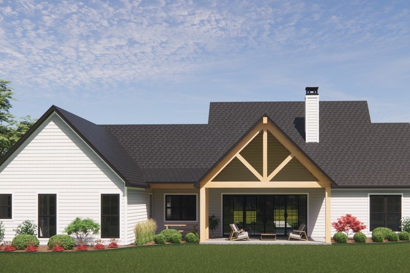 House Design - Exterior - Rear Elevation for Farmhouse House Plan #1096-96 - 3 bed, 2 bath