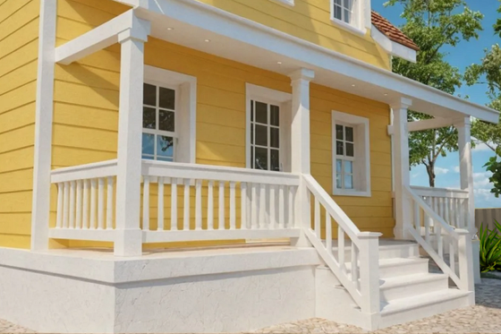 Exterior - Front Elevation 4 for Cottage House Plan #542-19 - 1 bed, 2 bath