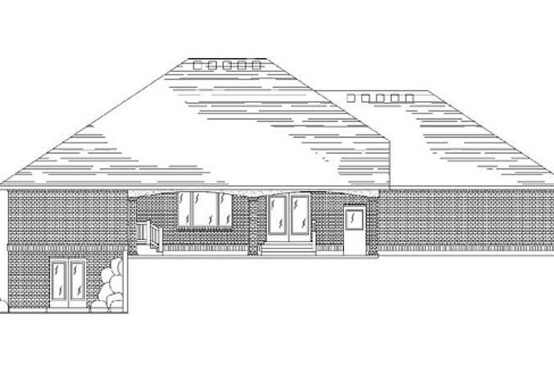 Dream House Plan - Exterior - Rear Elevation for Traditional House Plan #5-261 - 5 bed, 4 bath
