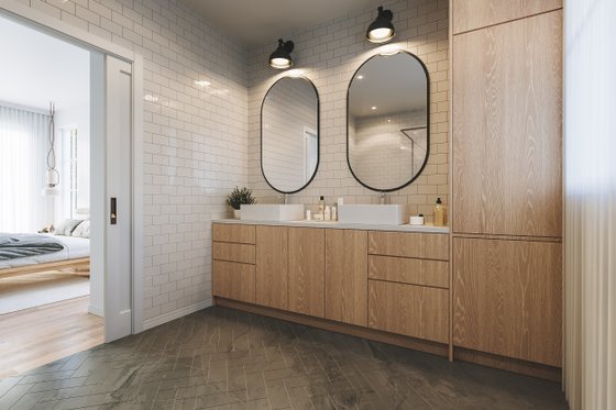 Interior - Master Bathroom 3 for Farmhouse House Plan #23-2811 - 3 bed, 2 bath