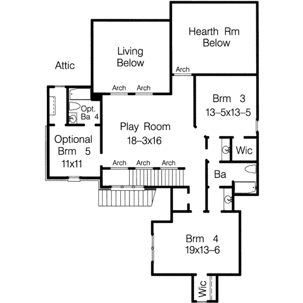 European Floor Plan - Upper Floor Plan #15-269