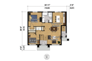 Contemporary Style House Plan - 3 Beds 2 Baths 2022 Sq/Ft Plan #25-4400 