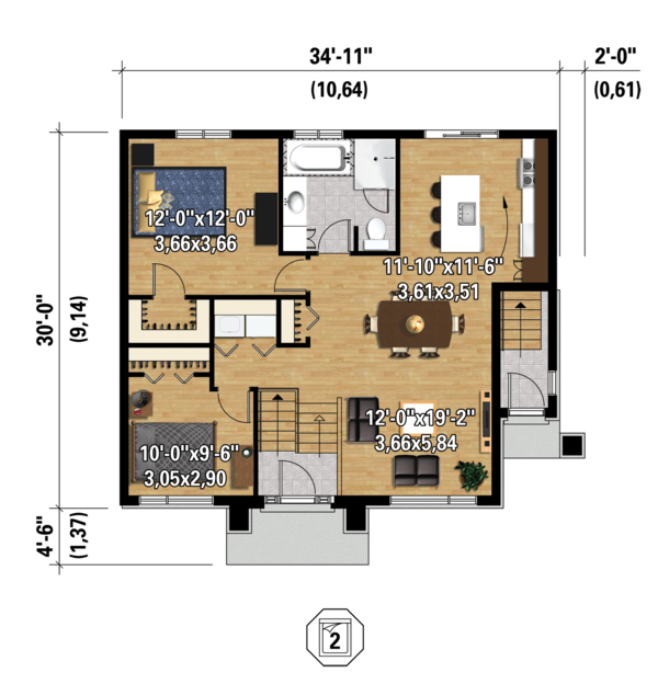 Home Plan - Contemporary Floor Plan - Main Floor Plan #25-4400
