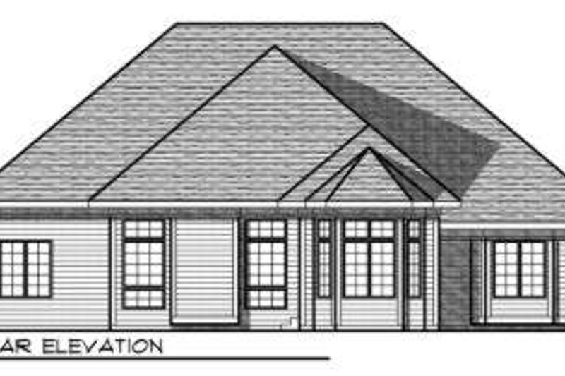 House Design - Exterior - Rear Elevation for European House Plan #70-729 - 3 bed, 2 bath