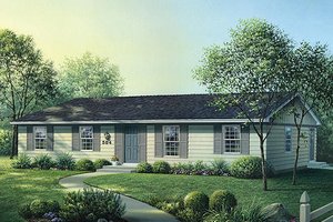 Ranch Exterior - Front Elevation Plan #57-532