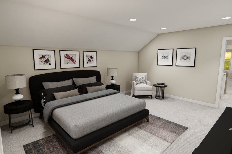 House Blueprint - Interior - Master Bedroom for Bungalow House Plan #51-1352 - 4 bed, 2.5 bath