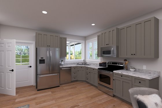 Interior - Kitchen 1 for Craftsman House Plan #1060-327 - 2 bed, 2 bath