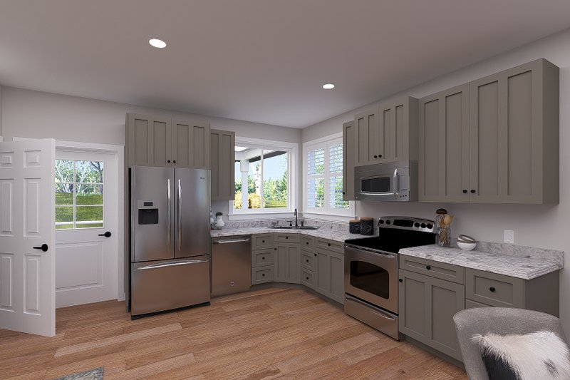 House Design - Interior - Kitchen 1 for Craftsman House Plan #1060-327 - 2 bed, 2 bath