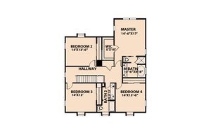 Floor Plan - Upper Floor for Traditional House Plan #515-15 - 4 bed, 3 bath