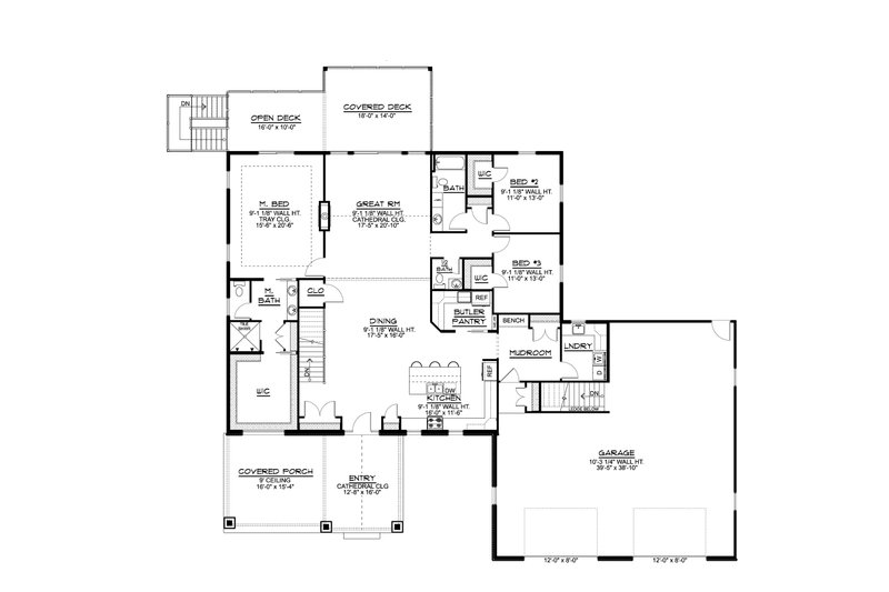 Dream House Plan - Floor Plan - Main Floor for Country House Plan #1064-236 - 3 bed, 2.5 bath