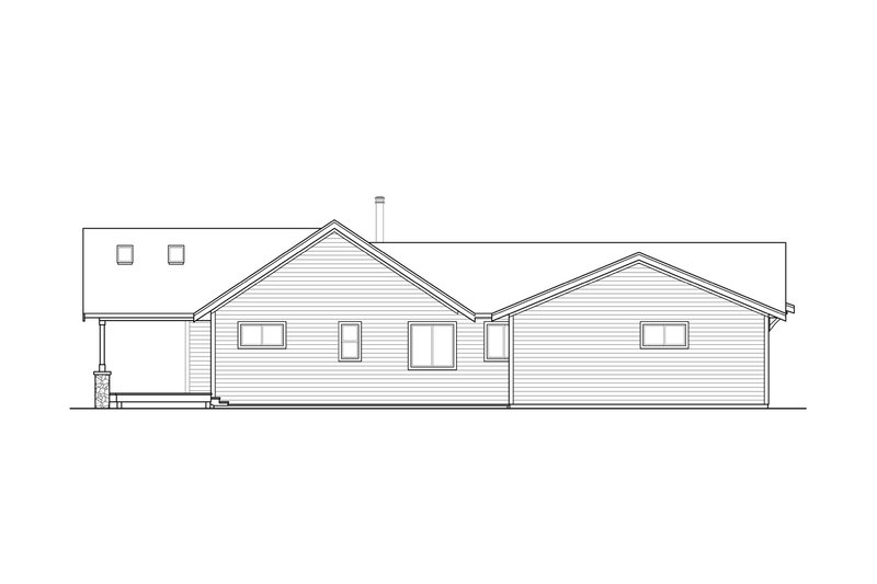 House Blueprint - Exterior - Other Elevation for Ranch House Plan #124-1307 - 3 bed, 2.5 bath