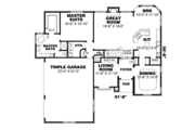 European Style House Plan - 4 Beds 3.5 Baths 2788 Sq/Ft Plan #34-225 
