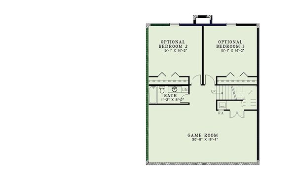 Craftsman Floor Plan - Lower Floor Plan #17-2399