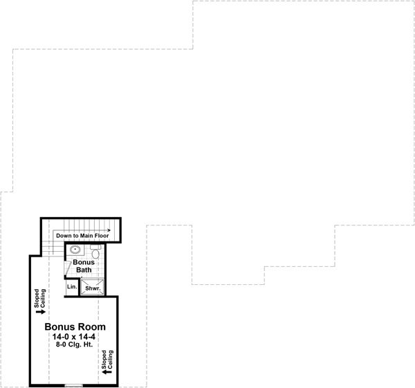 Craftsman Floor Plan - Upper Floor Plan #21-387