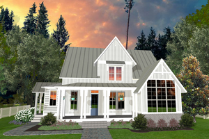Country Exterior - Front Elevation Plan #1080-13