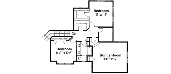 Traditional Floor Plan - Upper Floor Plan #124-212