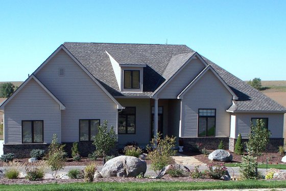 Exterior - Front Elevation 4 for European House Plan #20-2460 - 4 bed, 3.5 bath