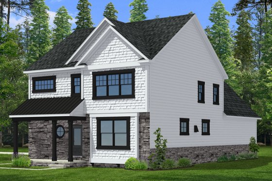 Exterior - Rear Elevation for Traditional House Plan #1057-41 - 3 bed, 3 bath