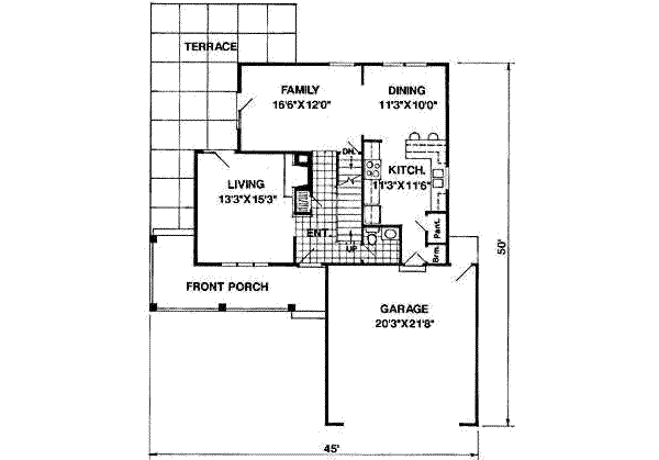 Traditional Floor Plan - Main Floor Plan #116-184