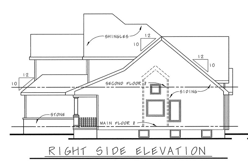 Dream House Plan - Exterior - Other Elevation 1 for Farmhouse House Plan #20-1407 - 3 bed, 2.5 bath