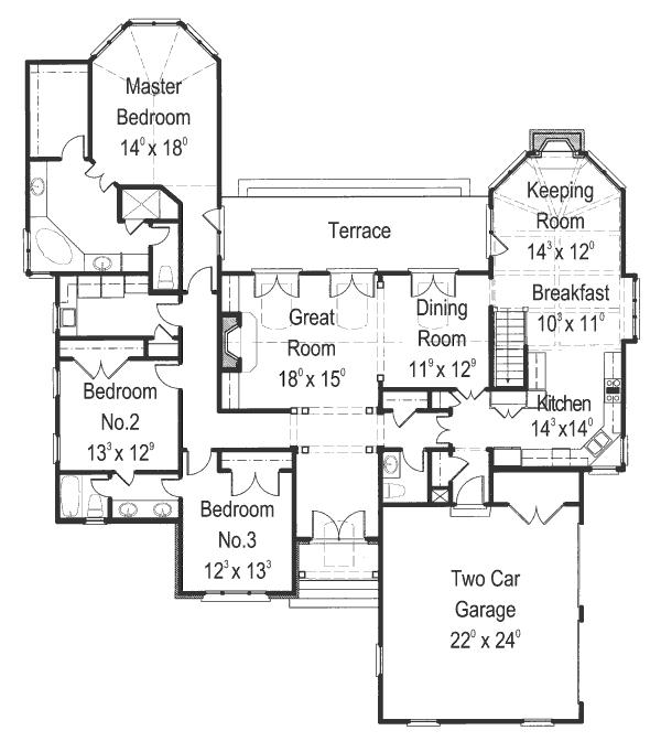 European Floor Plan - Main Floor Plan #429-37
