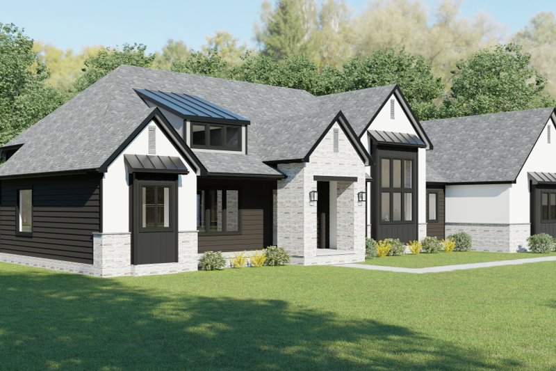 House Blueprint - Exterior - Front Elevation 4 for Country House Plan #1089-37 - 3 bed, 2.5 bath