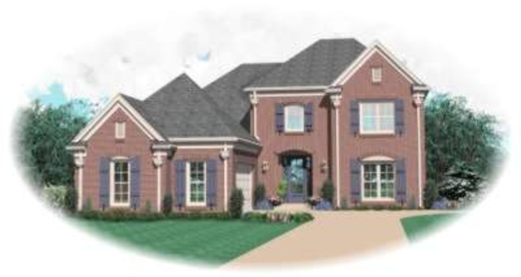 Exterior - Front Elevation 2 for European House Plan #81-938 - 3 bed, 2.5 bath