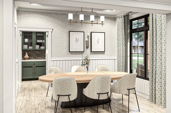Interior - Dining Room 1 for Farmhouse House Plan #455-664 - 4 bed, 2.5 bath