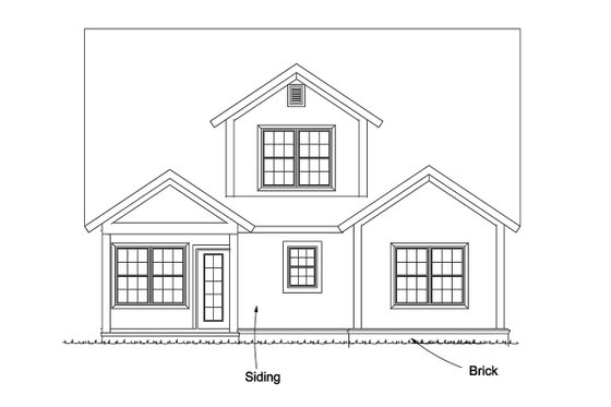 Exterior - Rear Elevation for Craftsman House Plan #513-2169 - 4 bed, 2.5 bath