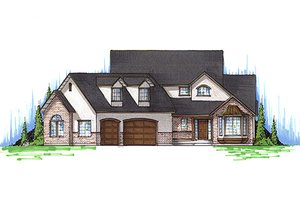 Country Exterior - Front Elevation Plan #5-181