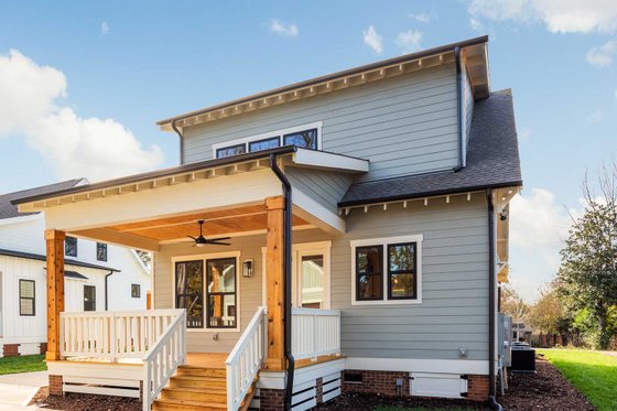 Exterior - Rear Elevation for Craftsman House Plan #461-75 - 4 bed, 3 bath