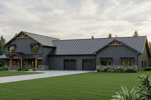 House Plan Design - Exterior - Front Elevation for Country House Plan #1064-243 - 4 bed, 3.5 bath